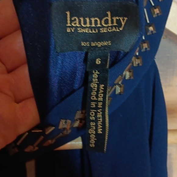 Laundry by Shelli Segal Romper Jumpsuit 6 navy blue - Picture 9 of 9